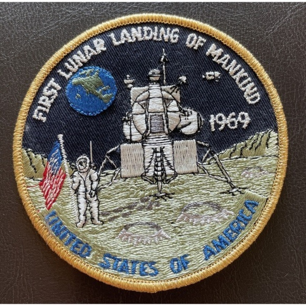 Authentic FIRST LUNAR LANDING OF MANKIND - APOLLO 11 - A B Emblem 4" NASA PATCH